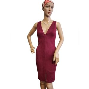 Fitted Midi Dress, Small, Criss-cross strappy back, Front Plunge & Split!